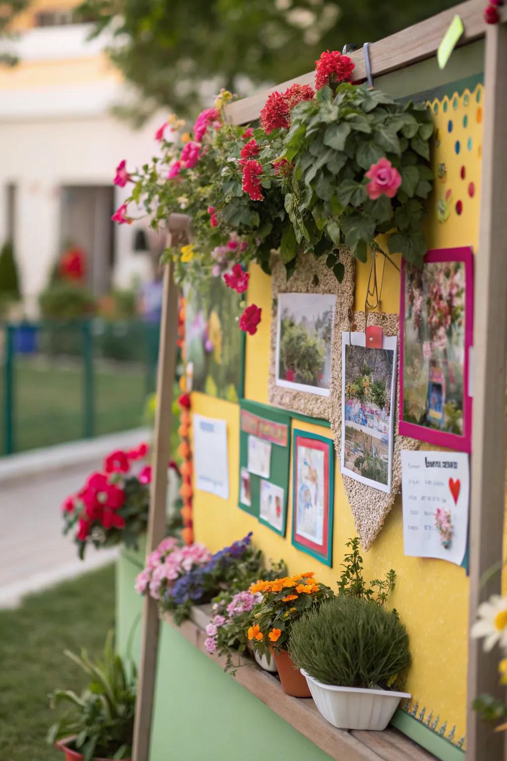 A garden-themed board to represent growth and learning in the classroom.