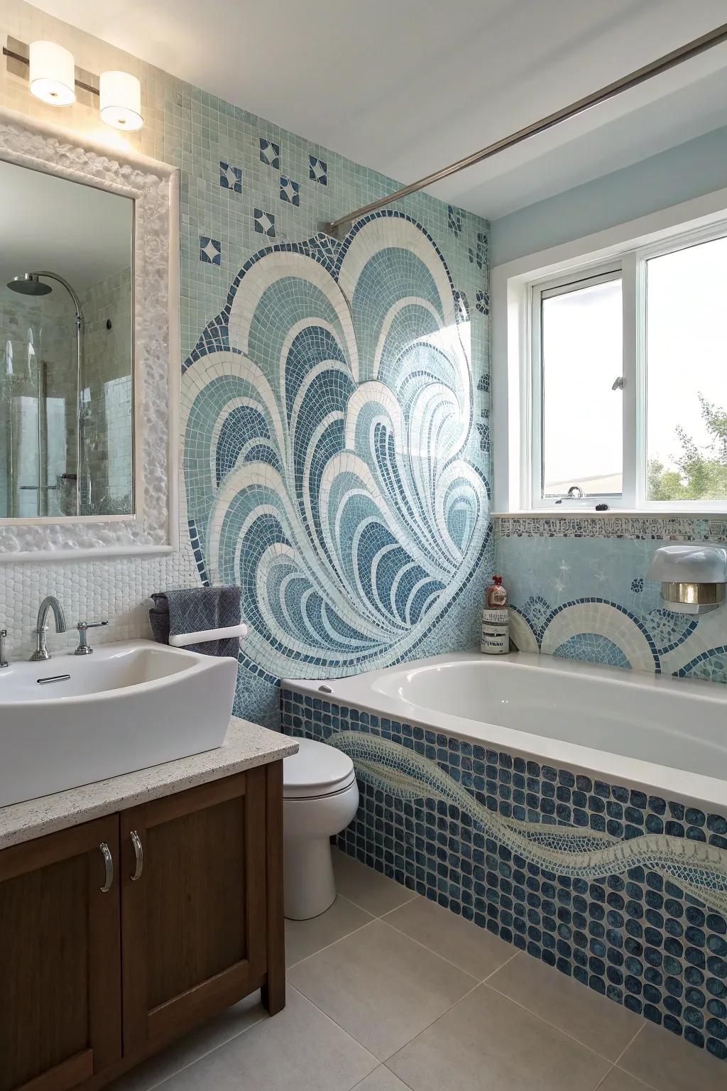 Mosaic tiles add a burst of creativity.