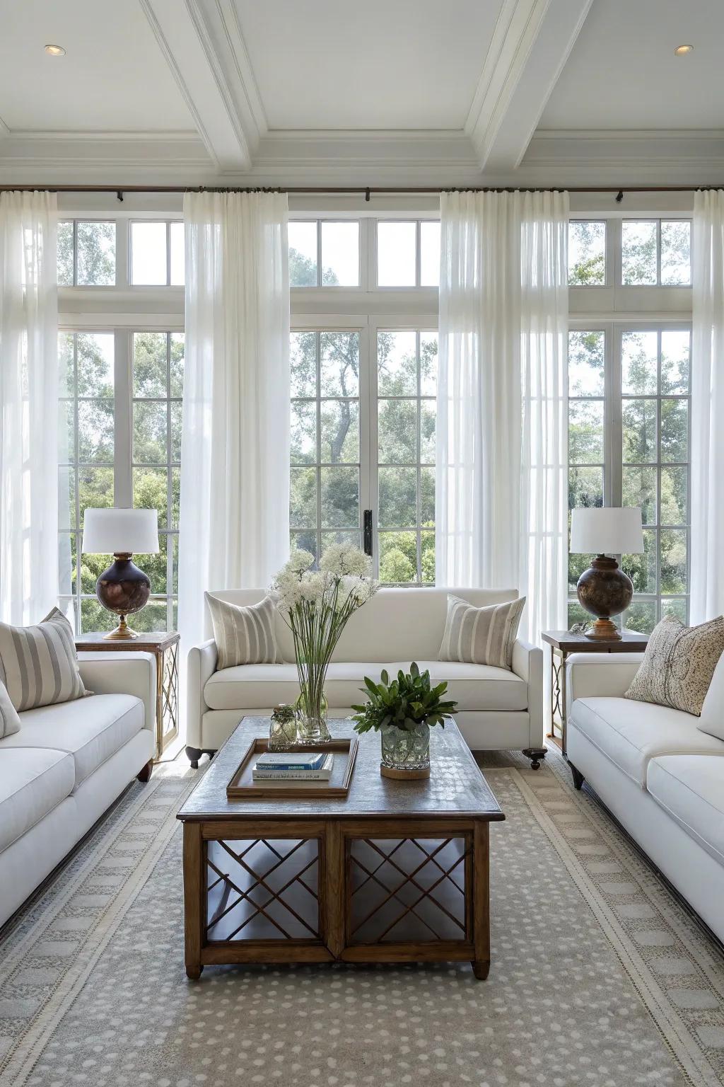 Symmetry provides balance and harmony to a white area.