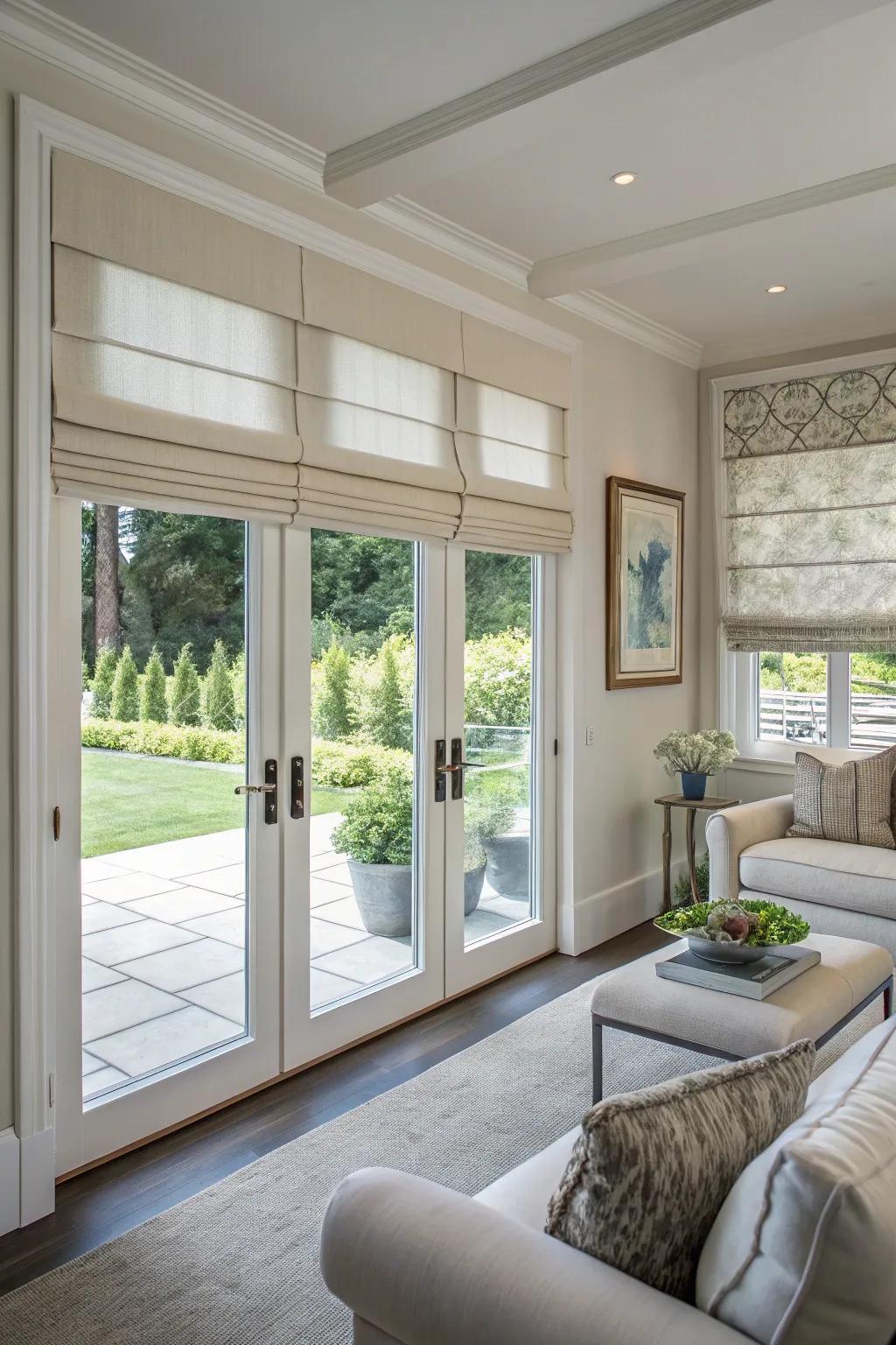 Roman shades that add sophistication and elegance