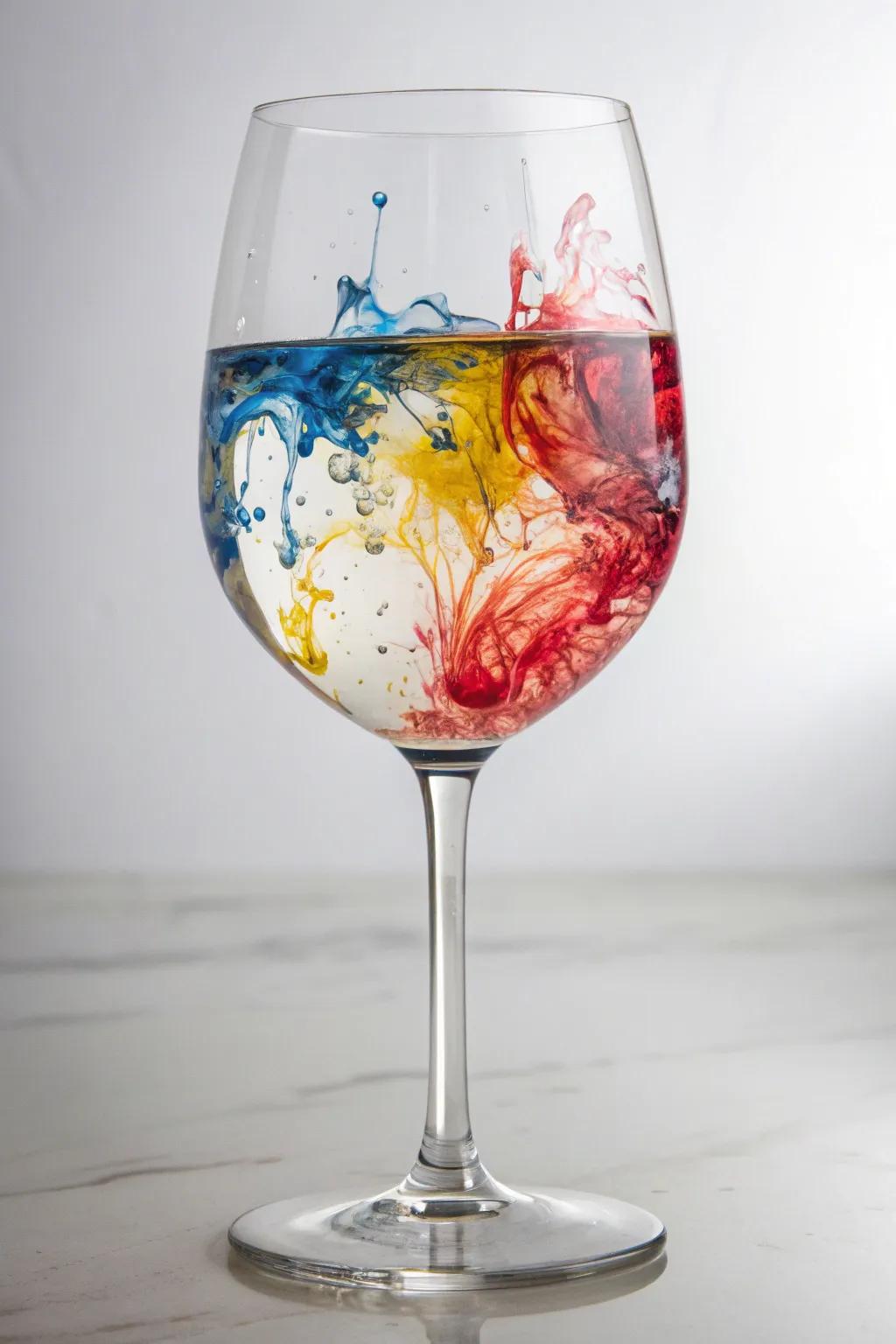 Artistic sprays fashion a contemporary work of art on your glass.