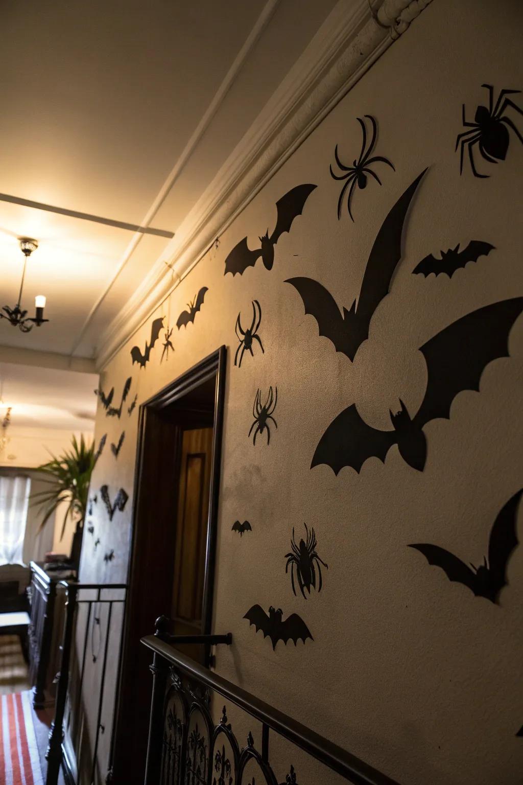 Vespertilio and arachnid motifs for a subtle creepy accent.