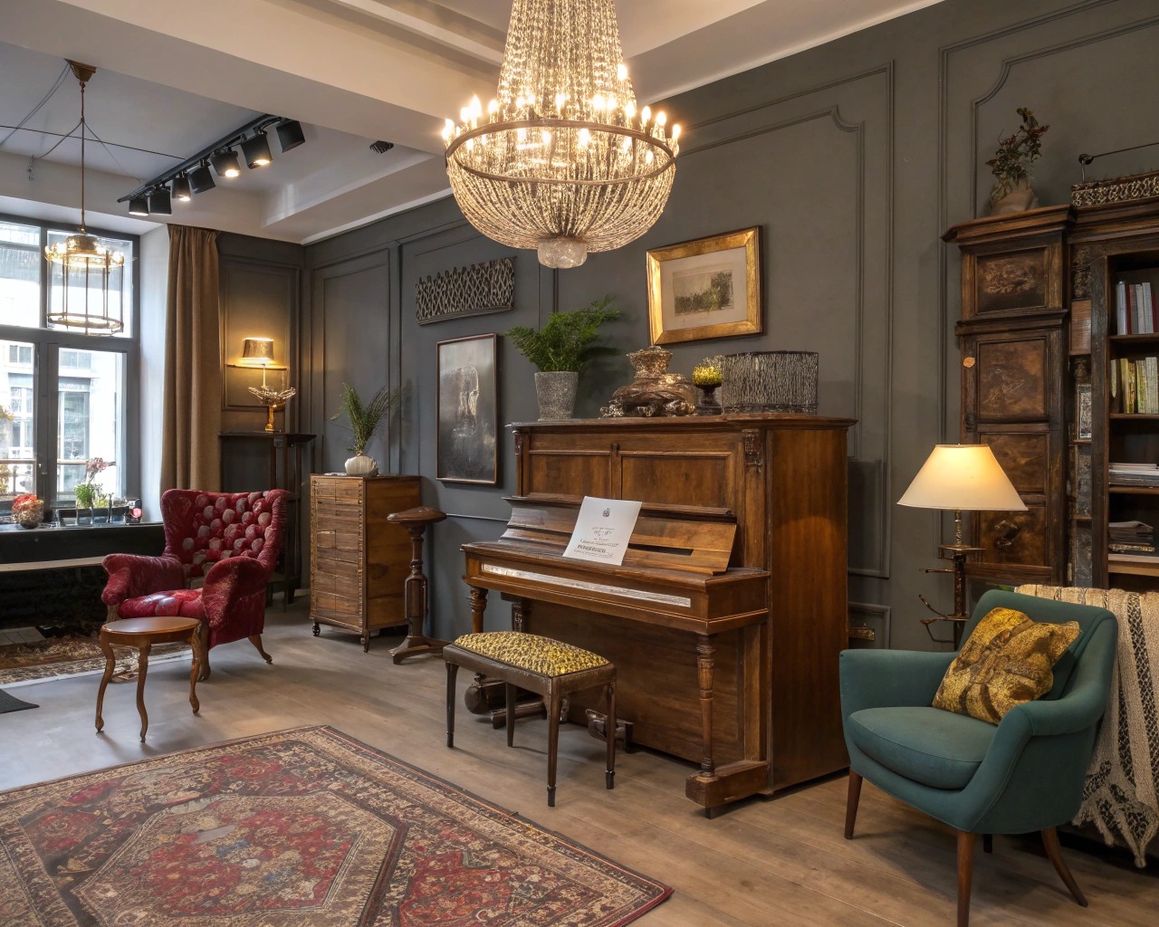 Advanced techniques enhance the integration of antique and modern elements, creating a cohesive and visually intriguing space.