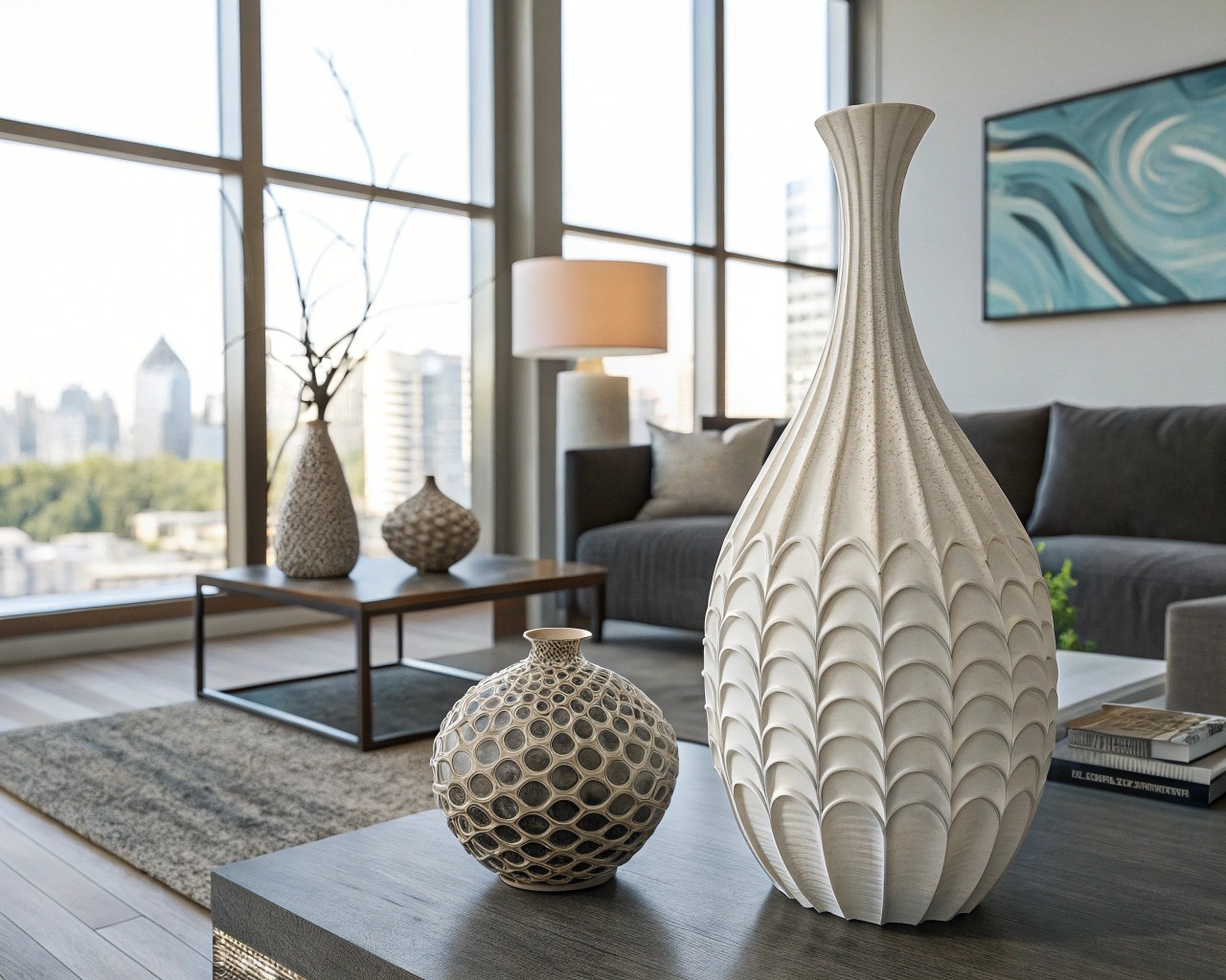 Artworks can anchor a room with flexibility in creating focal points.