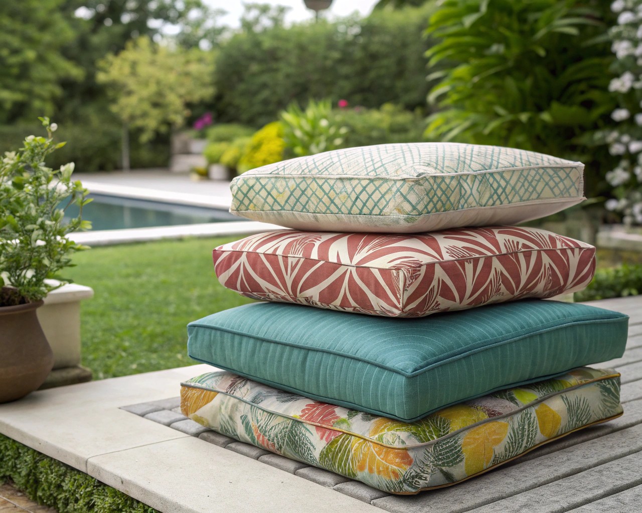 Construction details of cushions designed for durability and comfort.