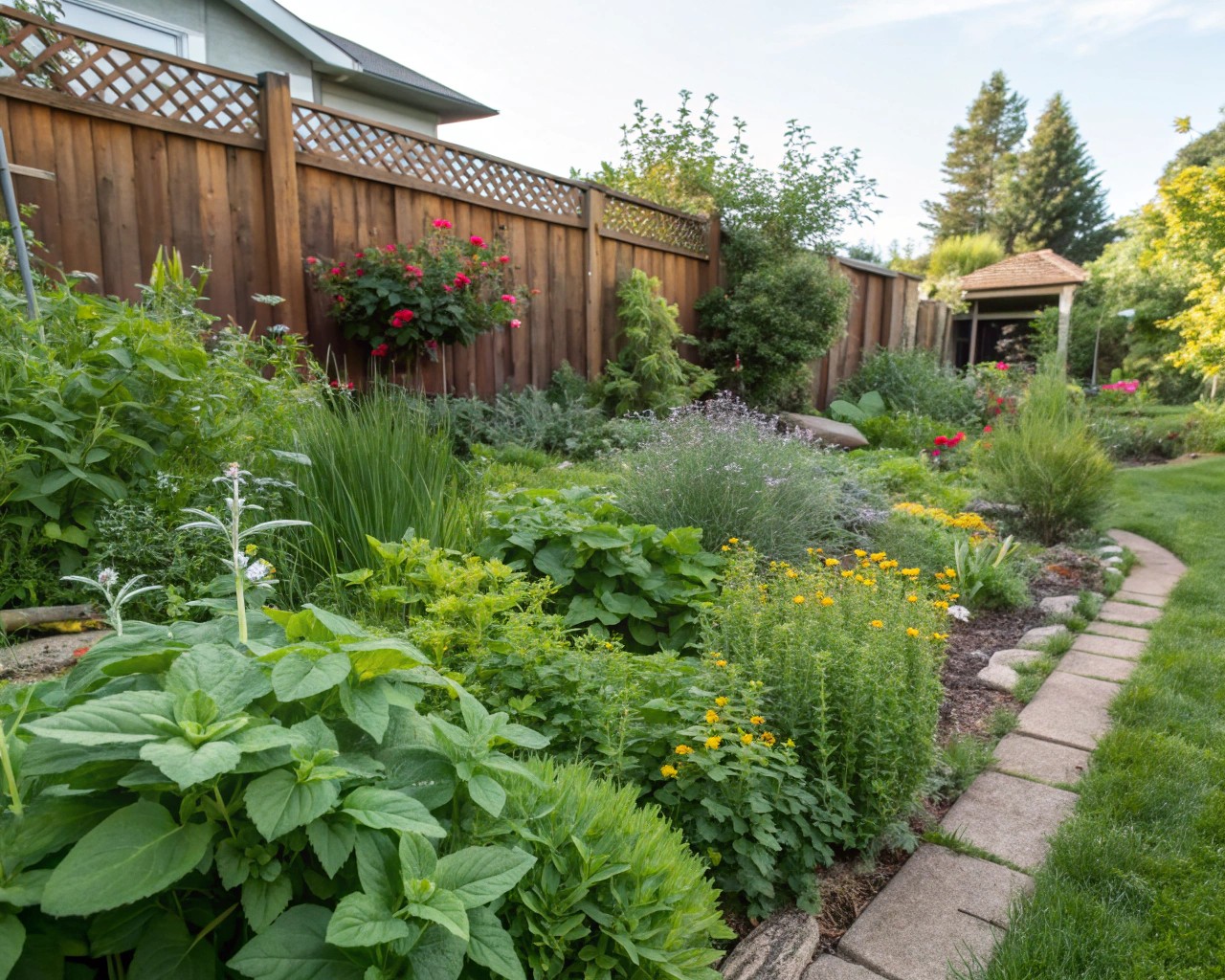 Herbaceous perennials bring decorative details and seasonal variety to the layers of a residential garden.