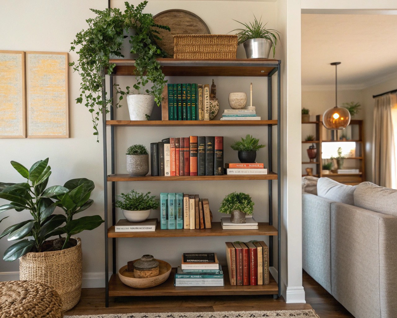 Mastering visual weight and negative space is key to creating a balanced shelf display.