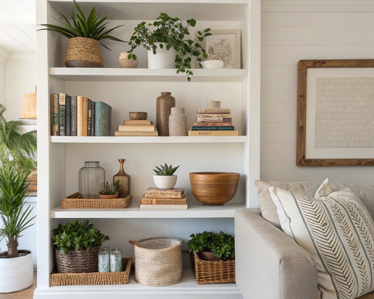 Strategic use of visual weight can direct attention and create focal points on shelves.