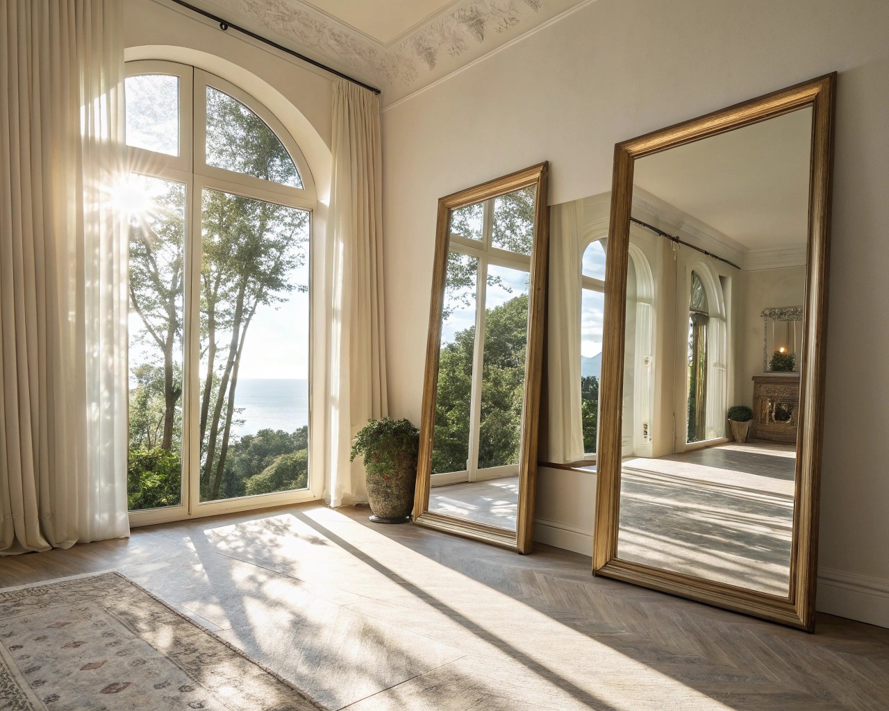 Through strategic placement, mirrors can manipulate light and perceptions, making rooms appear larger and more open.