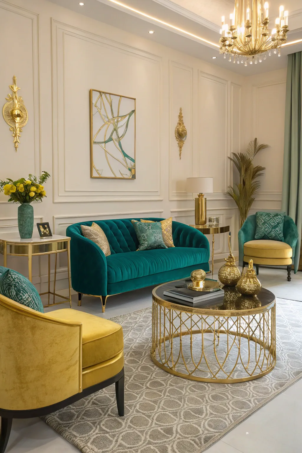 Modern Living Rooms with Teal Accents