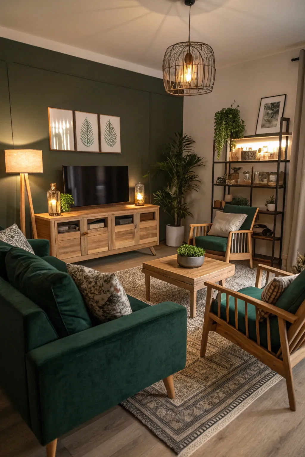 Transform Your Living Room with Dark Green Decor Ideas