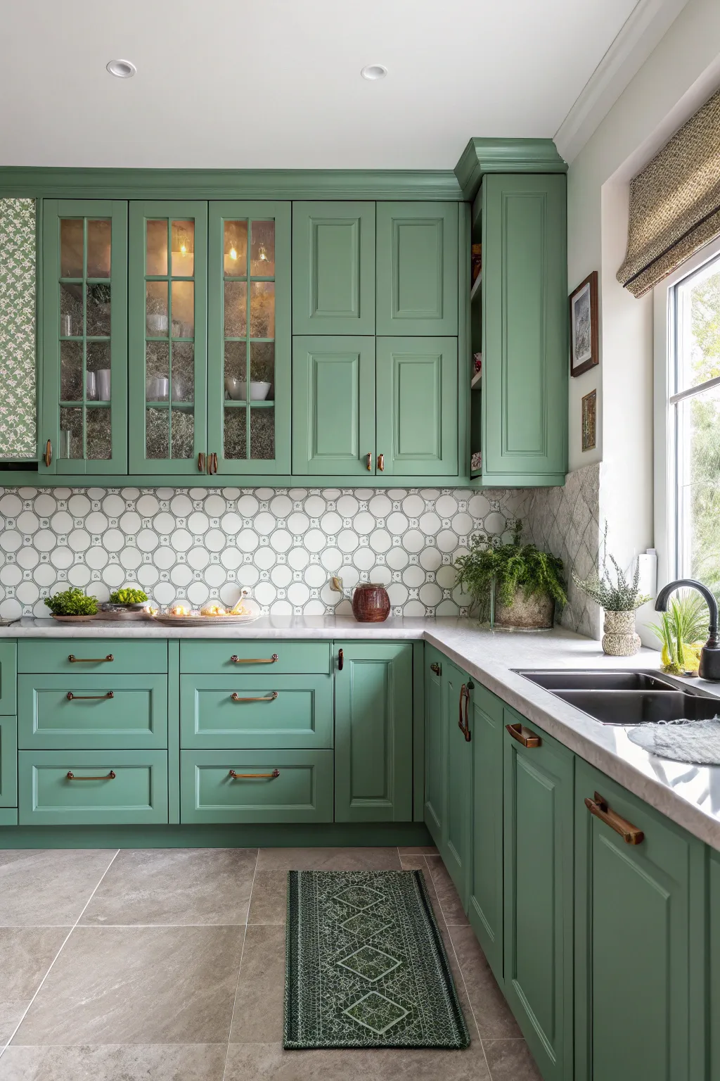 Stunning Ideas for Green Kitchen Cabinets