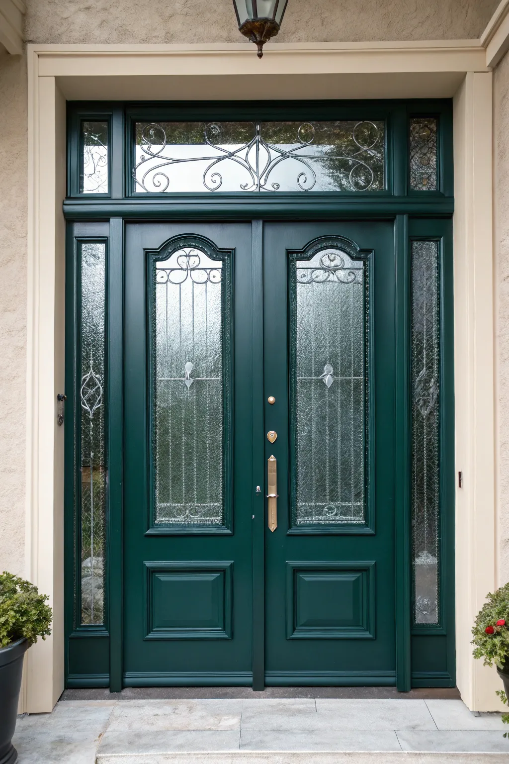 Sophisticated Green and Dark Door Styles
