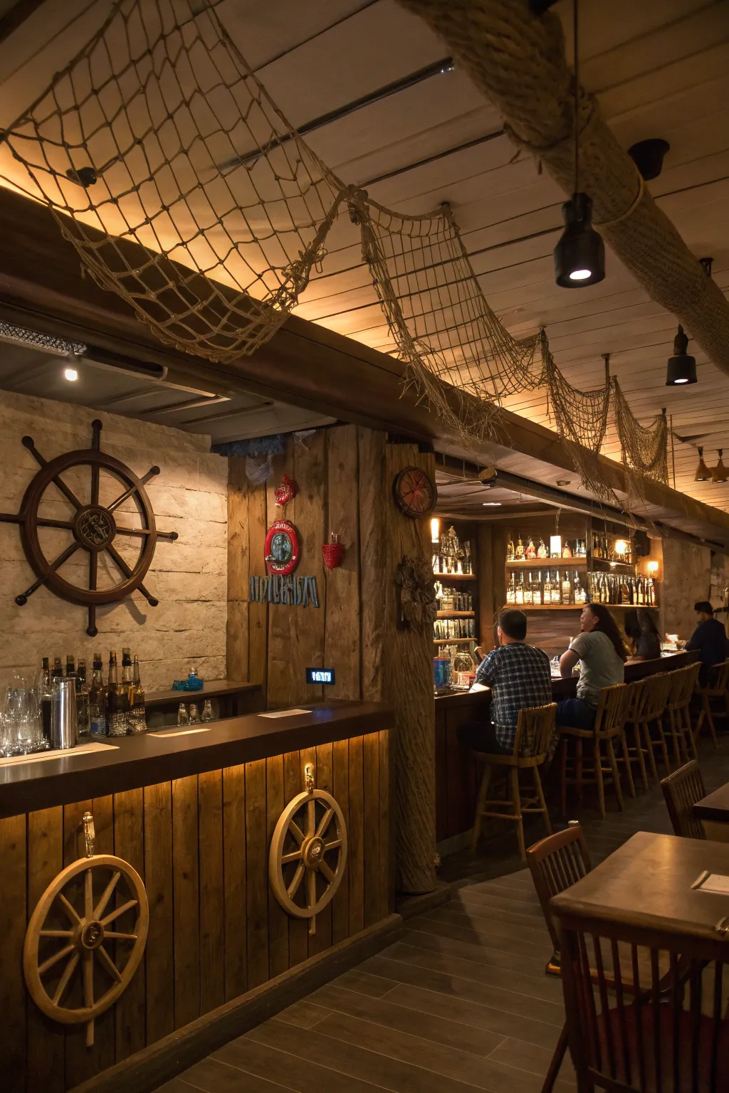 Unique Corner Basement Bar Concepts