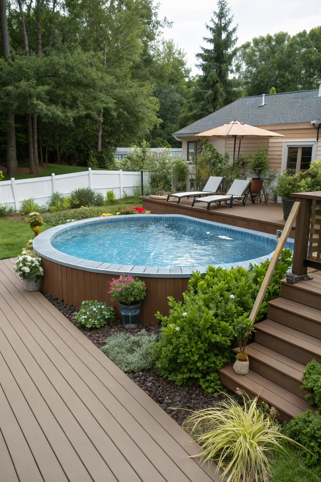 Chic Deck Ideas for Petite Pools